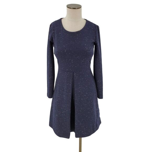 Madewell Dresses & Skirts - Madewell Womens Dress Long Sleeve Mini Ponte Blue With Flecks Size 0